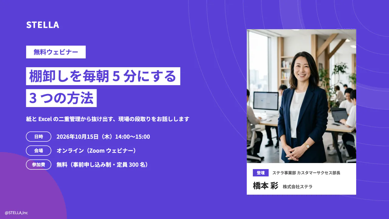棚卸しを毎朝 5 分にする 3 つの方法の作例：表紙